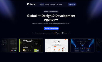 Design Agency Landing Page website design