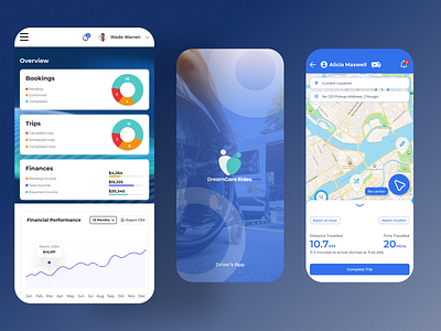 NEMT (Non Emergency Medical Transportation) Driver App ui