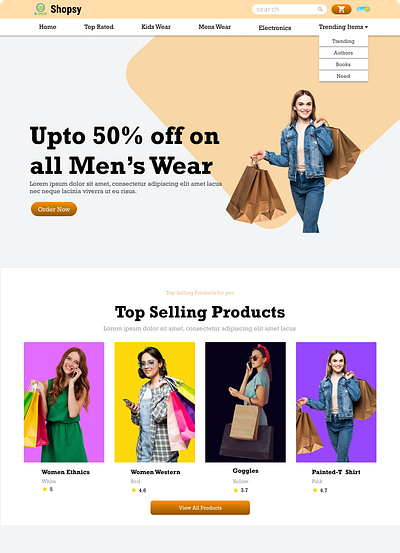 E-Commerce Website branding graphic design ui