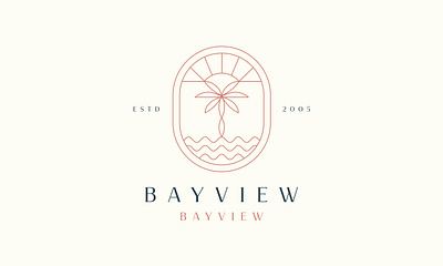 Escape to Serenity with Bayview: Where Nature Meets Elegance abstract line art bayvifw best logo branding custom logo design elegant logo graphic design line art line art logo logo logo design logo folio logo insprition logo mark logo style logo type mahedigfx minimalist logo mordan logo