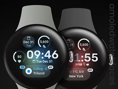 Aurora Watch Face amoledwatchfaces app design digital pixel watch ui watch face watchface wear os wear os 5 wearable