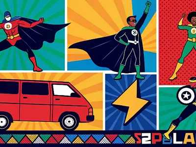 Superhero Assets Design, Graphics, Vector, Art Pack south african heroes