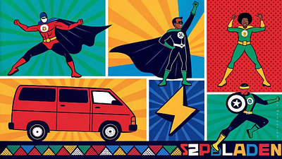 Superhero Assets Design, Graphics, Vector, Art Pack south african heroes