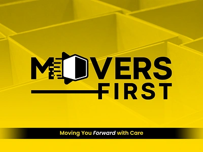 Logo For Moving Company - Moverst First box branding creative customdesign delivery design efficiency home logistics logisticsdesign logo logodesign minimalist modern movers movingcompany movingmadeeasy professional transportation