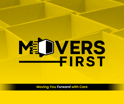 Logo For Moving Company - Moverst First box branding creative customdesign delivery design efficiency home logistics logisticsdesign logo logodesign minimalist modern movers movingcompany movingmadeeasy professional transportation