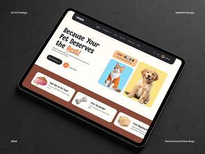 Online Pet Shop E-Commerce Website UI Design animal ecommerce website figma landing page design online shop online store pet pet shop petshop ui ui design uiux ux website design website ui