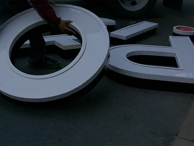 Pinkston - Signage Install building facade letters logo manufacturing pinkston signage washington dc