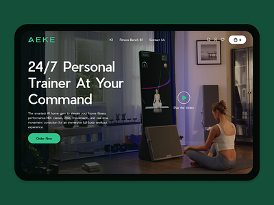 Aeke - Online Personal Trainer Website branding converting landing page figma graphic design online workout website personal trainer online sports website ui ui ux design workout website