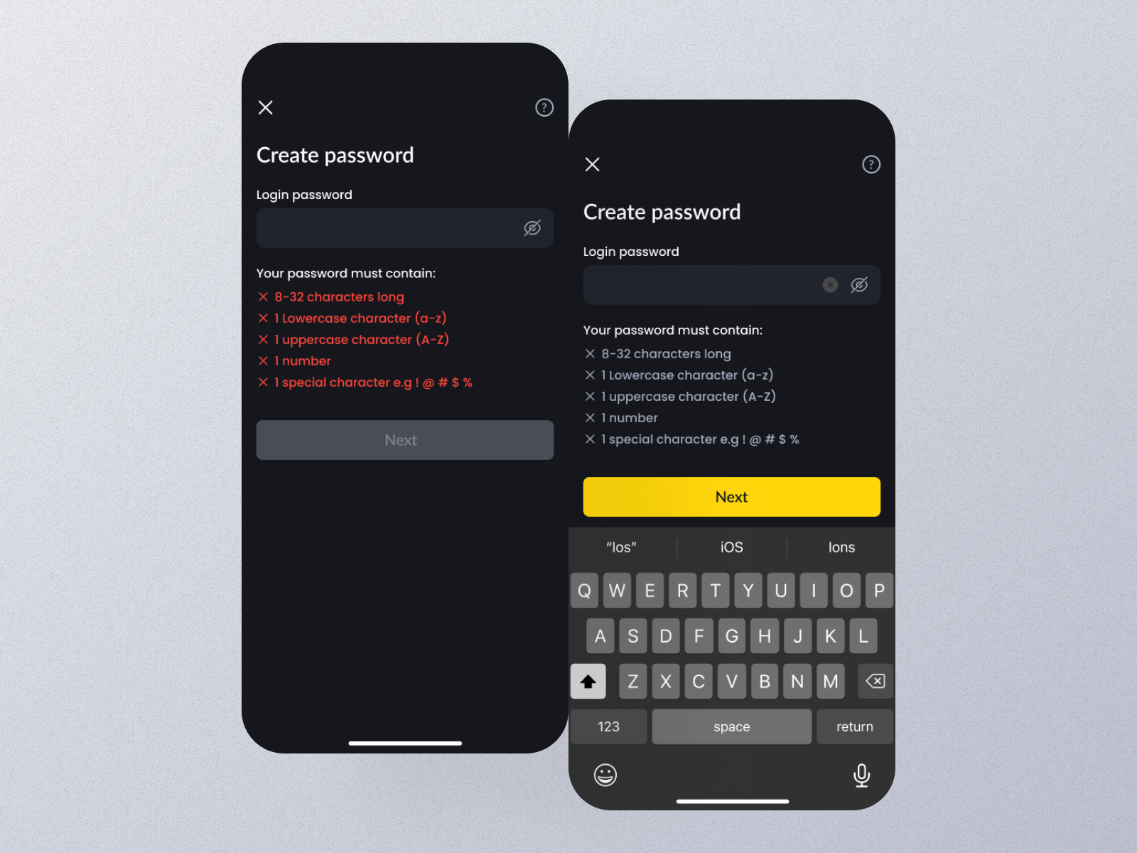 Create Password Mobile App Ui by UI Ants on Dribbble
