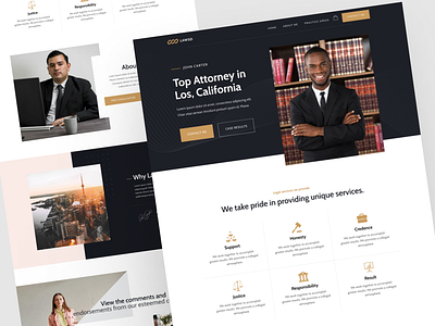 Lawyer Website Design advocacia agency business design figma landing page law firm lawyer lawyers rules ui design web design