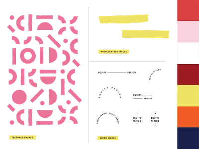 Brand Elements // Equity Period art director brand design brand elements branding color palette designer freelancer graphic design identity design illustration kansas city designer organic shapes typographic elements typography