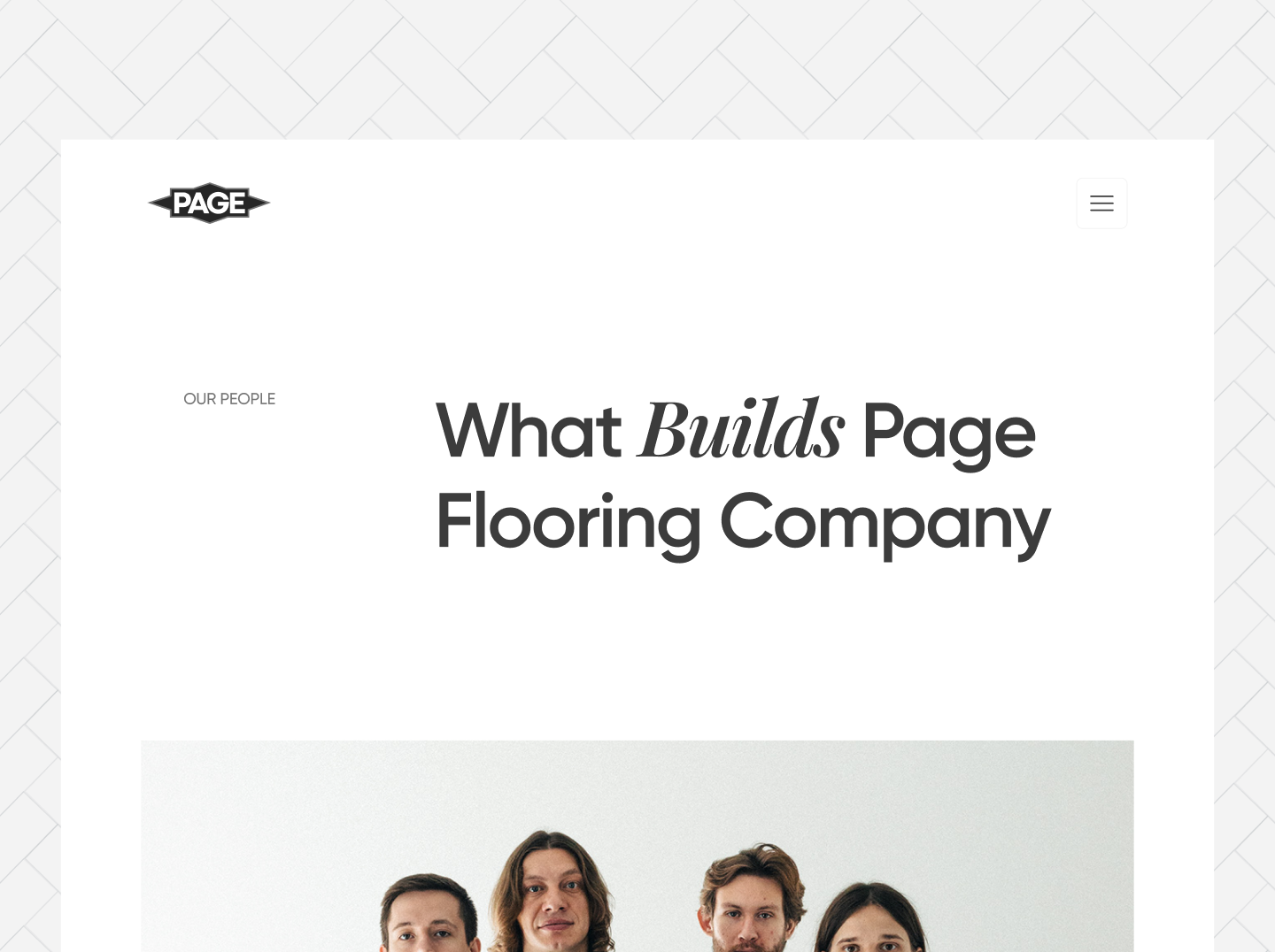 PAGE FLOORING - Our Team Page UI UX Design about us page design blog page design branding construction website contct us flooring flooring website design interior design website landing page design minimal design minimal website design mobile app design mobile app ui our team our tem page design uiux design web design website design website ui ux design wood website