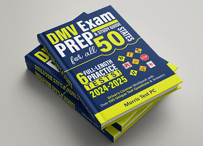 DMV Exam Prep & Study Guide for all 50 States Book Cover Design arfin mehedi book cover book cover design branding dmv exam book cover dmv exam prep driving education ebook cover educational book cover graphic design kindle cover learning made easy license test prep minimalist design modern aesthetic need book cover professional design publishing book road test prep study guide design