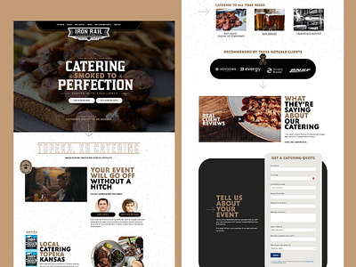 Iron Rail Catering Web Design catering web design catering website small business website web design webdesign website