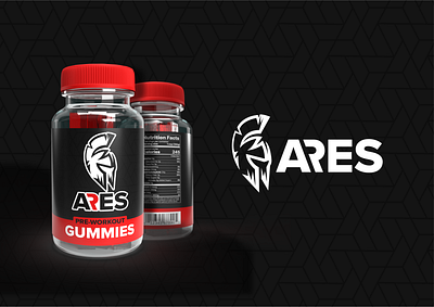 ARES 3d 3d mockup brand design branding graphic design logo packaging packaging design pre workout supplement workout