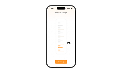 Height Selector app app design branding design illustration inspiration mockup ui user interface ux