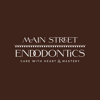 Main Street Endodontics branding dentist graphic design logo tagline vector