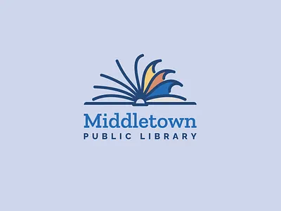 Middletown Public Library Brand Identity books brand identity branding graphic design library logo logo design ocean