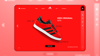 Adidas Website UI Design branding graphic design product design ui