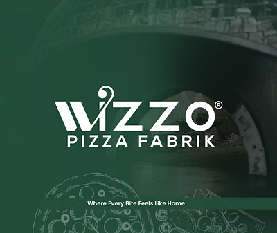 Logo For Pizza Restaurant - WIZZO branding comfortfood delicious food foodart fooddesign foodlove gourmet illustration italianfood logo logodesign luxury minimalist pizza pizzaoven pizzeria restaurant savory typography