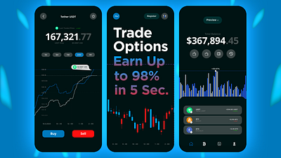 Crypto Exchange App Design app design branding chart crypto exchange feed product design stock ui