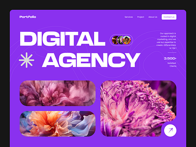 Digital Agency Landing Page Hero Section Design 2025 agency anik clean creative design digital hero section landing page landing page design modern trend ui web design website