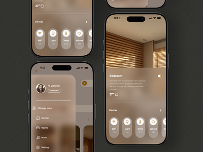 Smart Bedroom app branding design ui ux