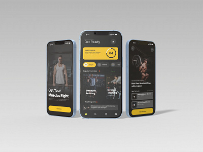 Fitget Mobile Design 3d mobile design ui design