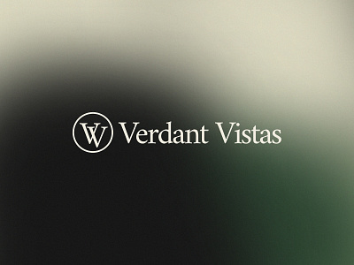 Verdant Vistas Logo Mark branding business design gradient graphic design hero landscaping logo serif typography vector