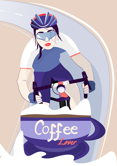 Coffee lover 2d art digitalart graphic design illu illustration