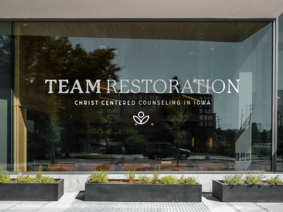 TEAM Restoration - Branding for Christian Counseling branding christian counseling design flower logo restoration restore sprout storefront team