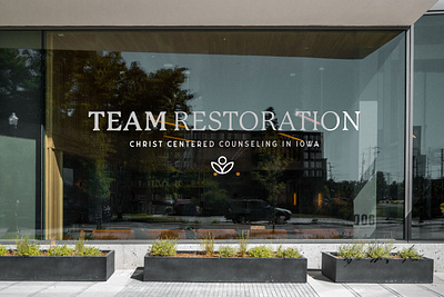 TEAM Restoration - Branding for Christian Counseling branding christian counseling design flower logo restoration restore sprout storefront team