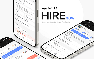 HIREnow - HR App app design hr mobile mobile app mobile design ui ux web design