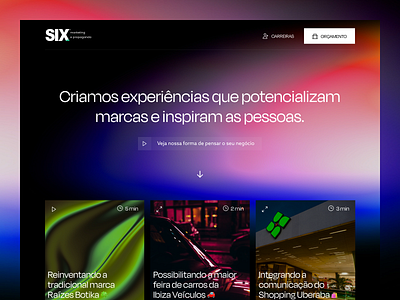 SIX — Website design interaction product design ui ux web