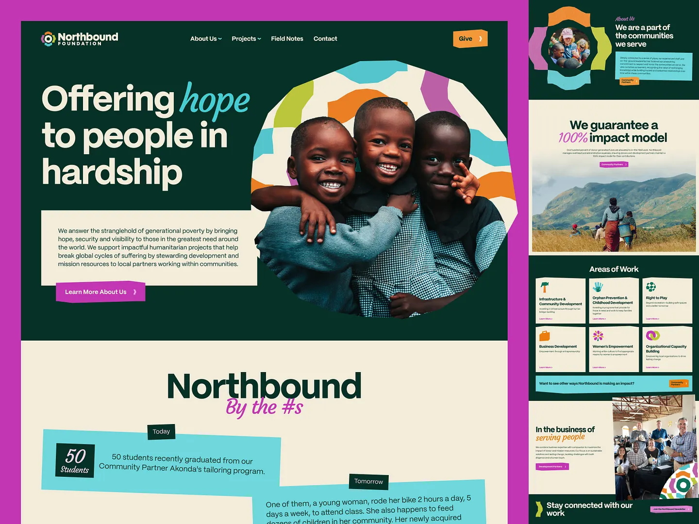 Innovative Typographic Website Design for Northbound Foundation