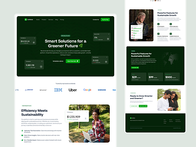 SaaS Landing Page - UI Exploration design green landing page minimalist product design project saas ui ux web website design