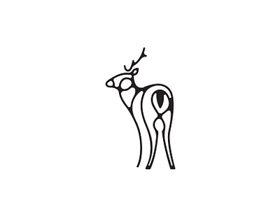 Winter in Yellowstone: Deer abstract animals deer design flat graphic design icon illustration lineart logo minimal vector yellowstone