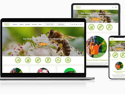 Garden & Landscaping Website Design San Diego - Eco Gardeners branding san diego seo ui ux website design website redesign