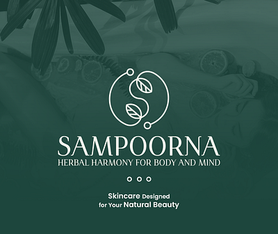 Logo For Beauty Skin Care - SAMPOORNA beauty branding cosmetics glow healthyskin logo logodesign luxury minimalist modern natural organic purebeauty rejuvenation s logo selfcare skincare skincarebrand sustainable wellness