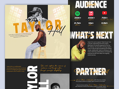 Famous Music Artist Website UIUX Design 3d branding design graphic design illustration logo typography ui ux vector