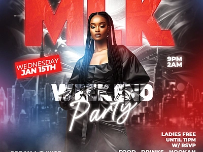 MLK Weekend Flyer Template party flyer