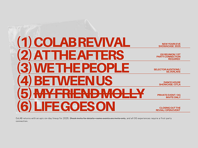 CoLAB Revival | the line up branding design graphic design typography ui