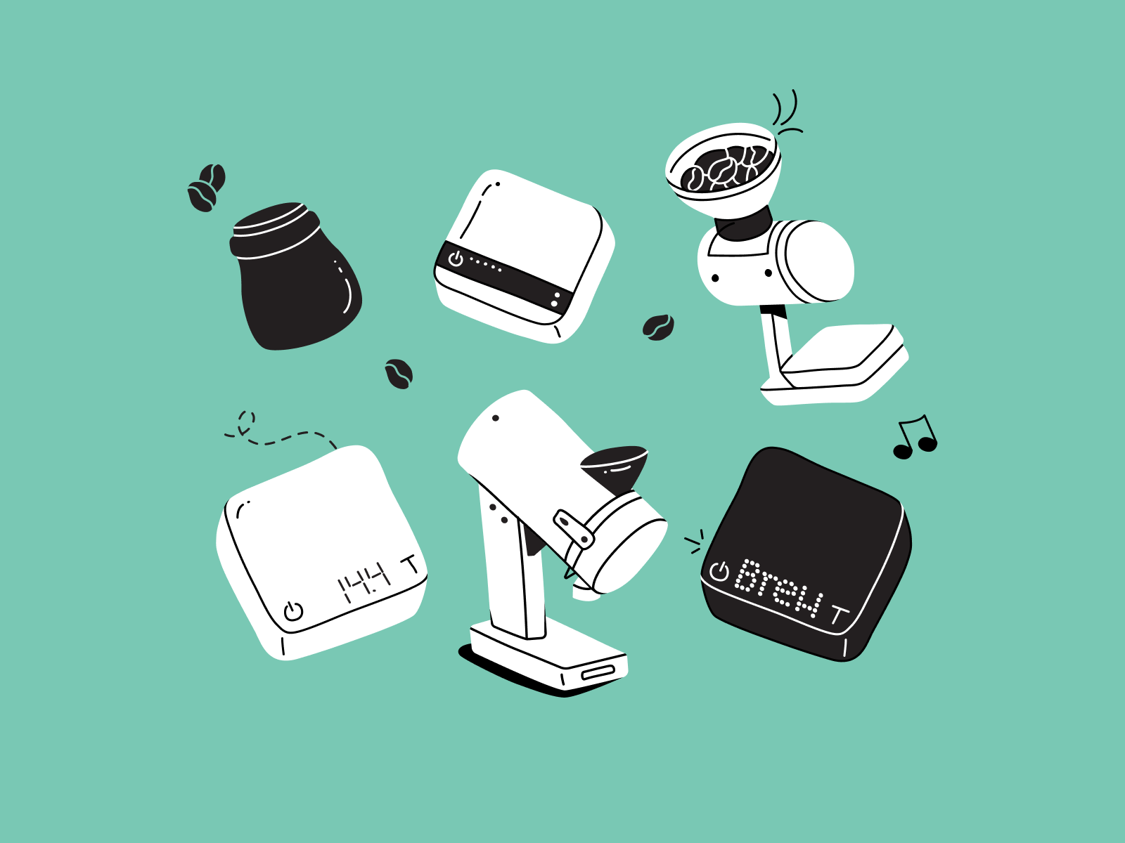 Example of Coffee Illustrations