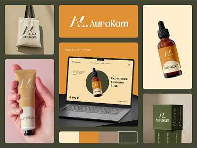 AuraKam Skin Care Branding - Brand Identity Design brand book brand identity brand style guide branding corporate identity design graphic design logo visual identity