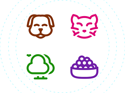 Pet care app icons design graphics design icon design icon pack icon set iconography icons illustration mobile app design product desgn ui ui icons ui ux design web design