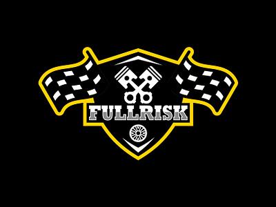 Full Risk brandidentity branding clothing brand logo design monogram motorcycle motorsports nascar race logo racing racing flag racing logos sports logo