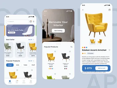 02/30 design challenge - E-commerce App design e commerce mobile ui