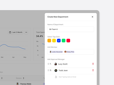 Side drawer - New department b2b dashboard design flat minimal saas side drawer web web app