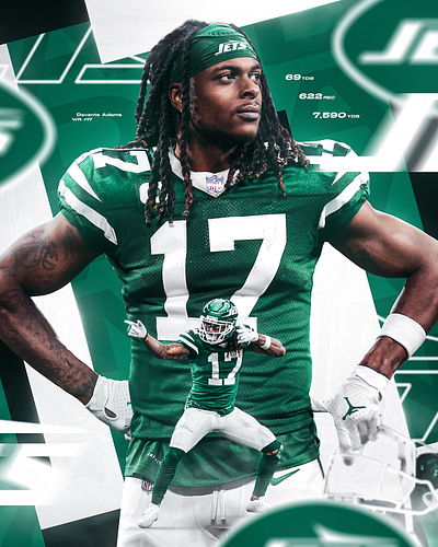 Davante Adams to the NY Jets davante adams graphic design jersey swap new york jets nfl sports design