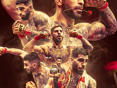 Ilia Topuria UFC Featherweight Champ champion gfx graphic design ilia topuria mma sports design ufc